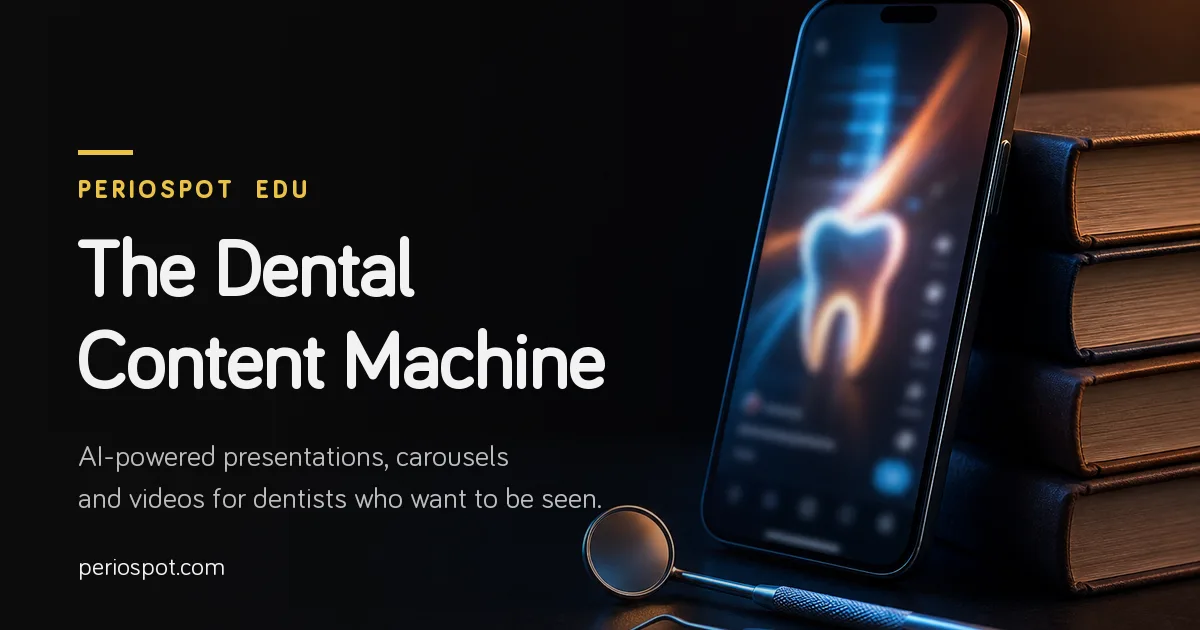 The Dental Content Machine course banner.
