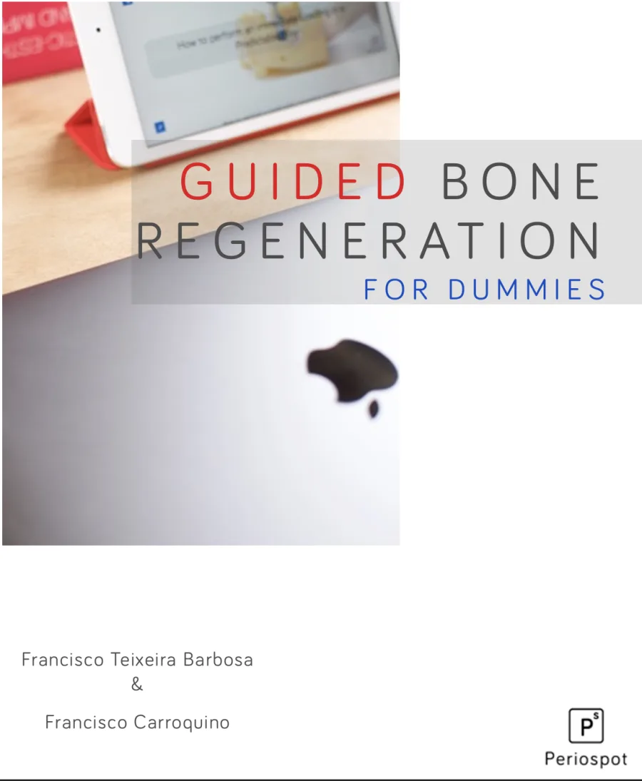 The first Guided Bone Regeneration ebook cover, a static iBook by Francisco Teixeira Barbosa and Francisco Carroquino.